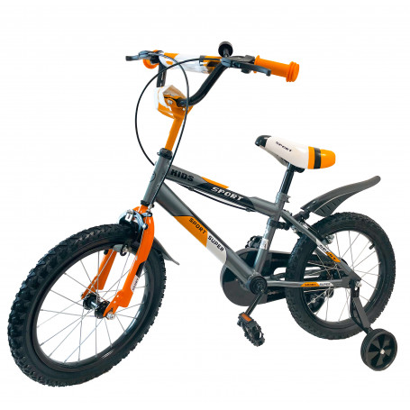 BICICLETTA BIMBO SPORT 16'' ARANCIONE - MD WebStore