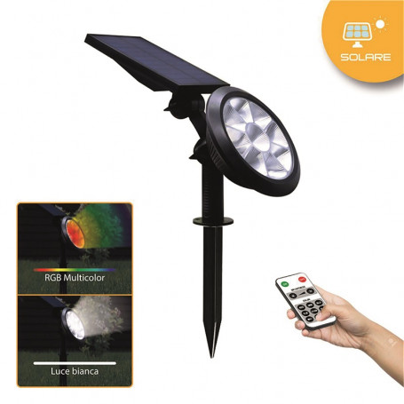PICCHETTO SOLARE LUCE RGB+BIANCO 3W - MD WebStore