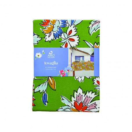 AMO LA CASA TOVAGLIA STAMPATA IN COTONE 6 POSTI - MD WebStore