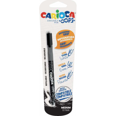 CARIOCA PENNA OOPS NERO CANCELLABILE E RICARICABILE - MD WebStore