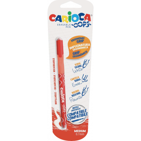 CARIOCA PENNA OOPS ROSSO CANCELLABILE E RICARICABILE - MD WebStore