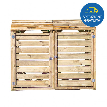 FORESTA CP15090  COPRI BIDONI IN LEGNO ABETE - MD WebStore
