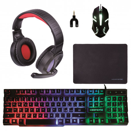 KOOPER COMBO GAMER SET 5IN1 TASTIERA MOUSE E CUFFIE - MD WebStore