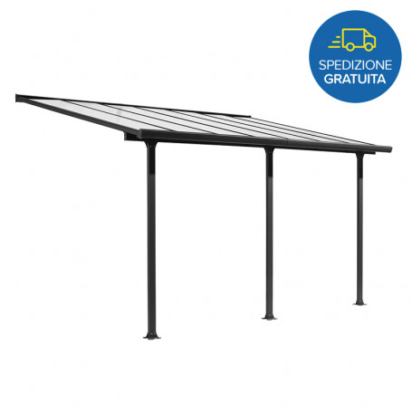 FORESTA TT3042AL TETTOIA ALLUMINIO CON COPERTURA POLICARBONATO - MD WebStore