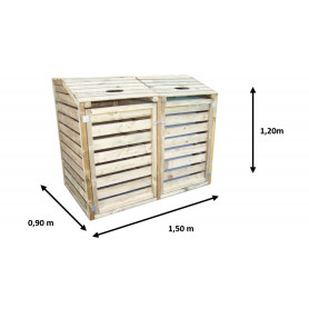 FORESTA CP15090  COPRI BIDONI IN LEGNO ABETE - MD WebStore