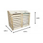 FORESTA CP15090  COPRI BIDONI IN LEGNO ABETE - MD WebStore