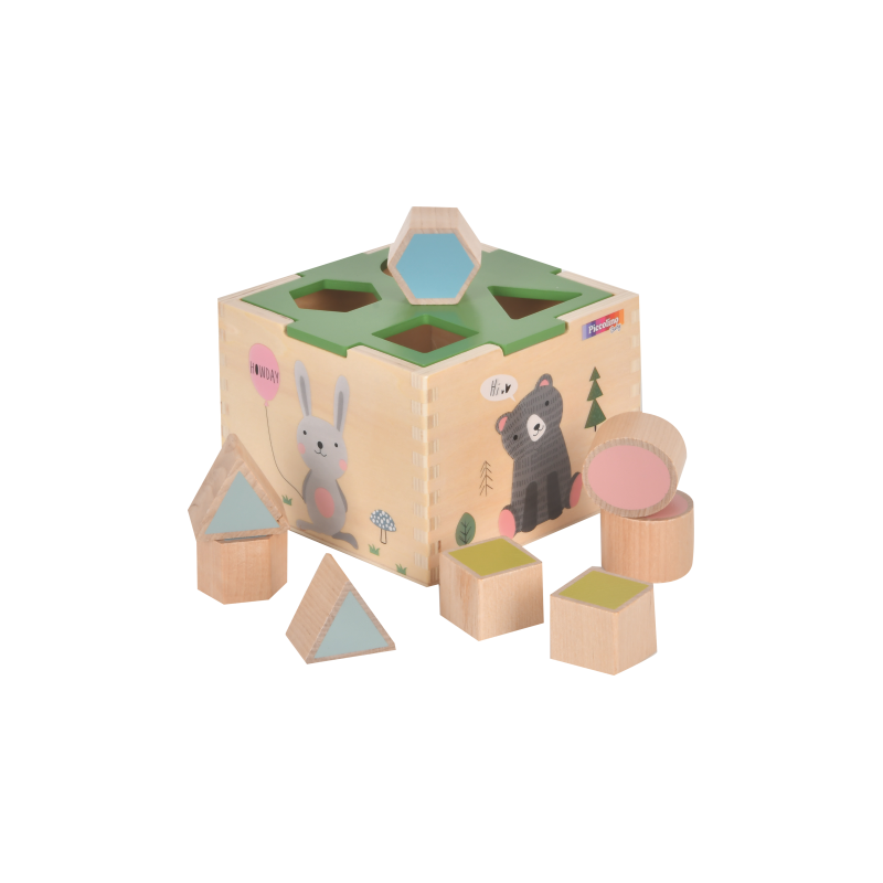 PICCOLINO BABY GIOCO CUBO CON FORME IN LEGNO - MD WebStore