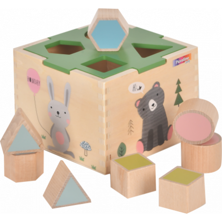 PICCOLINO BABY GIOCO CUBO CON FORME IN LEGNO - MD WebStore