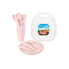 MD CASA PICNIC SET 6 POSTI PIATTI, BICCHIERI E POSATE - MD WebStore