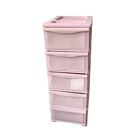 CASSETTIERA 5 CASSETTI ROSA - MD WebStore