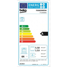BEKO FSG62000DW CUCINA A GAS CON FORNO BIANCA - MD WebStore