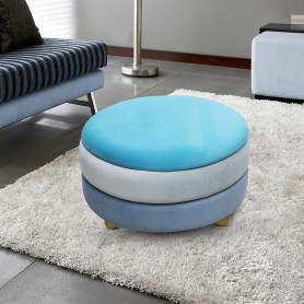 MD CASA POUF OTTOMAN CELESTE - MD WebStore