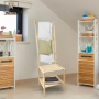 MOTTINOX SEDIA DA BAGNO CON PORTASCIUGAMANI IN LEGNO - MD WebStore