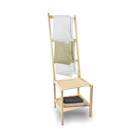 MOTTINOX SEDIA DA BAGNO CON PORTASCIUGAMANI IN LEGNO - MD WebStore