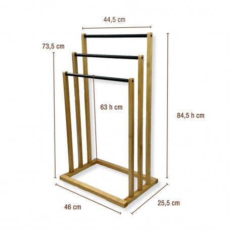 MOTTINOX PORTASCIUGAMANI 3 ASTE IN LEGNO - MD WebStore