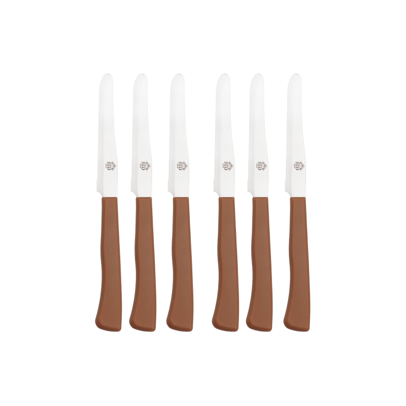 SET COLTELLI 6 PEZZI MARRONE - MD WebStore