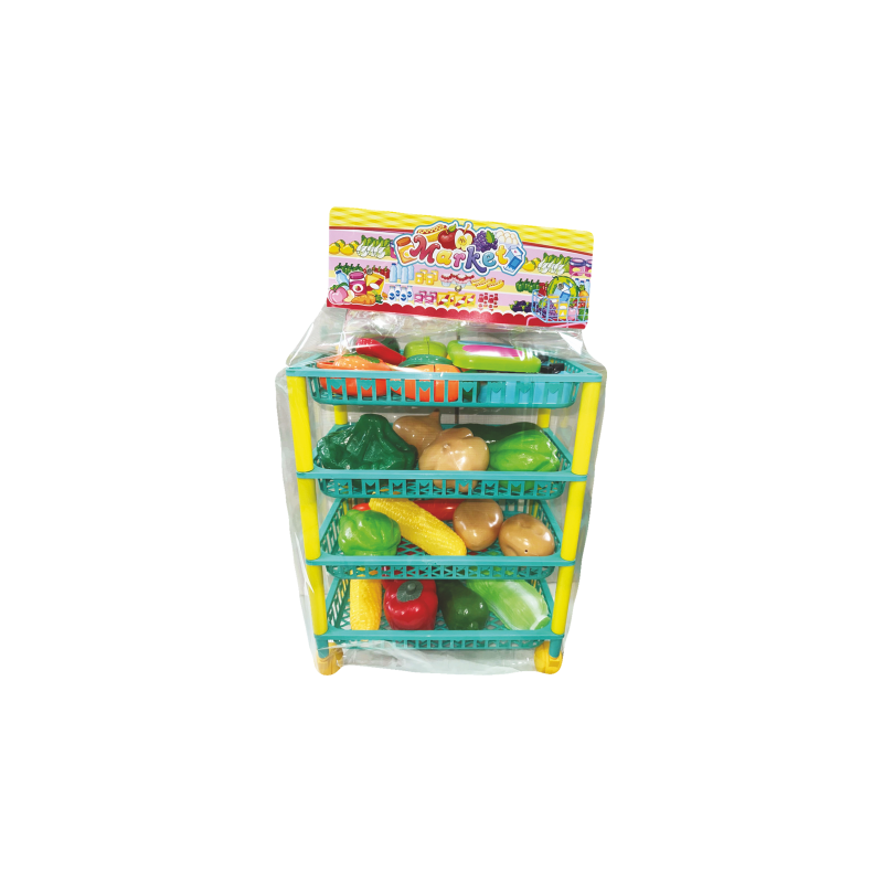 GIOCO CARRELLINO MARKET 3 CESTI CON FRUTTA - MD WebStore