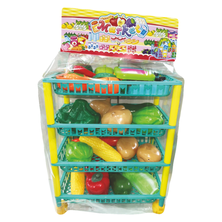 GIOCO CARRELLINO MARKET 3 CESTI CON FRUTTA - MD WebStore