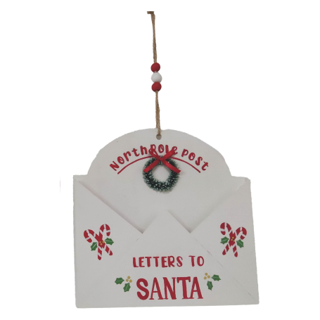 BUSTA LETTERE DI NATALE IN LEGNO - MD WebStore