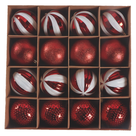 SET PALLINE NATALE 16PZ 8CM - MD WebStore