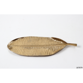 MD CASA VASSOIO DECORATIVO FOGLIA IN ALLUMINIO - MD WebStore