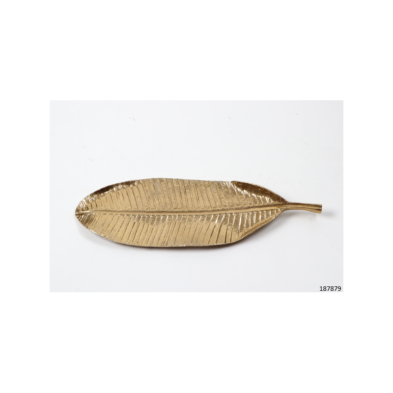 MD CASA VASSOIO DECORATIVO FOGLIA IN ALLUMINIO - MD WebStore
