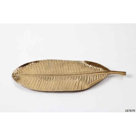 MD CASA VASSOIO DECORATIVO FOGLIA IN ALLUMINIO - MD WebStore