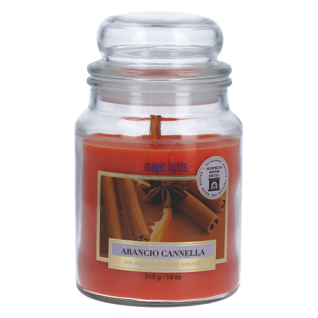 CANDELA GIARA ARANCIO E CANNELLA 510GR - MD WebStore