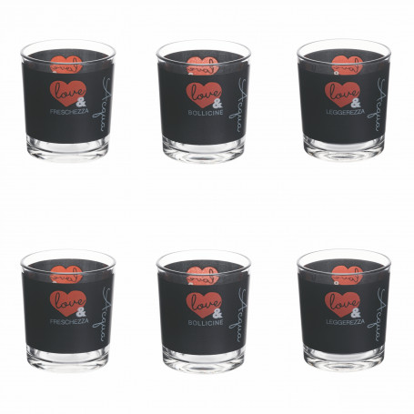 SET 6 BICCHIERI LOVE