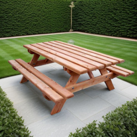 FORESTA SJTFD7 TAVOLO+PANCHE 6 PERSONE
