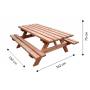 FORESTA SJTFD7 TAVOLO+PANCHE 6 PERSONE