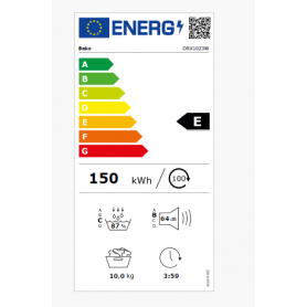 BEKO DRX1023W ASCIUGATRICE BASIC POMPA DI CALORE 10KG - MD WebStore