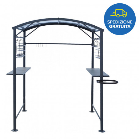 FORESTA CAR1713AC TETTOIA BBQ IN ACCIAIO