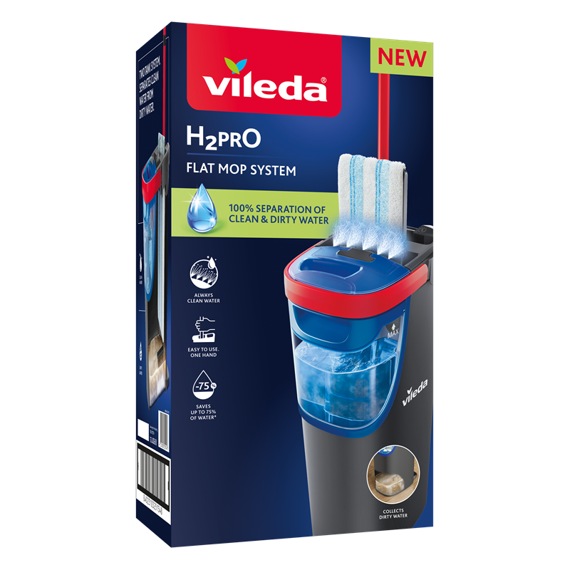 VILEDA SISTEMA LAVAPAVIMENTI H2PRO FLAT MOP