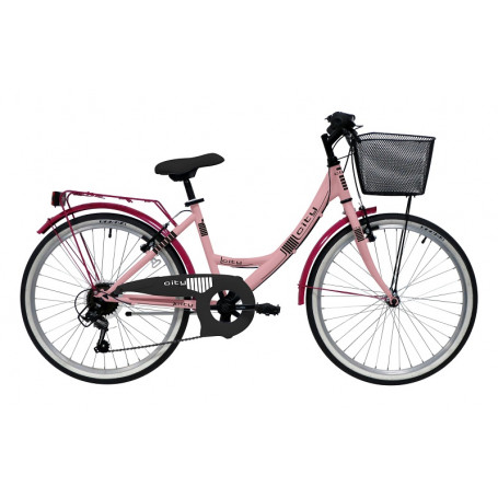 DENVER BIKE BICICLETTA CITY VENERE 24'' ROSA