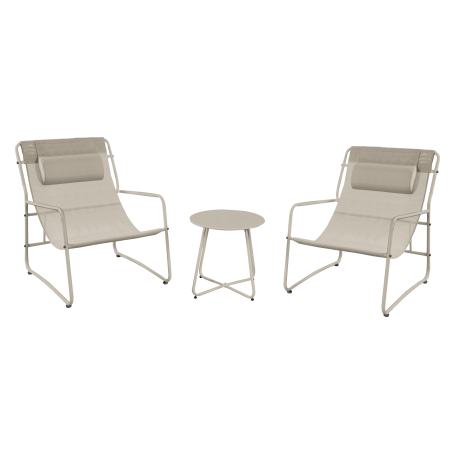 MD GARDEN SET SEDIE E TAVOLINO TORTORA