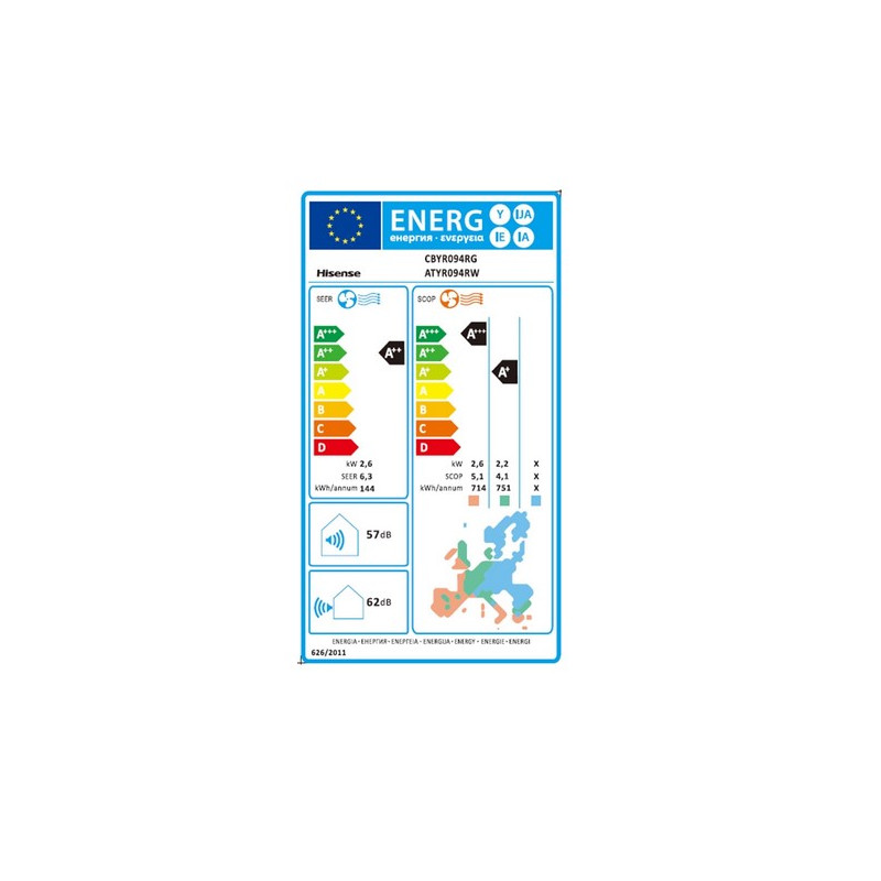 Hisense Airconditioner Halo 9000 BTU R32 CBYR094RG ATyr094RW, 19