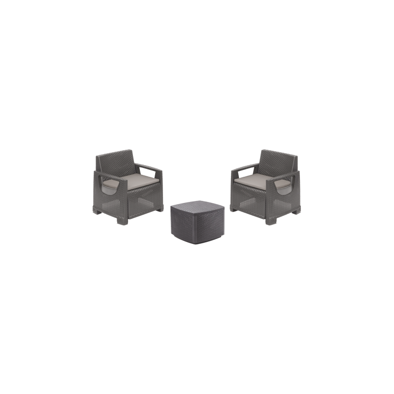 SET SALOTTINO SORRENTO ANTRACITE