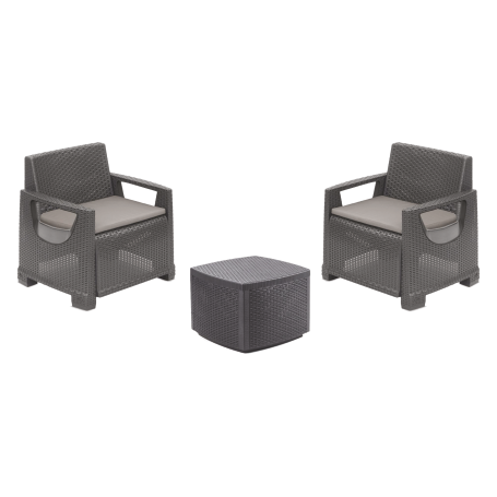 SET SALOTTINO SORRENTO ANTRACITE
