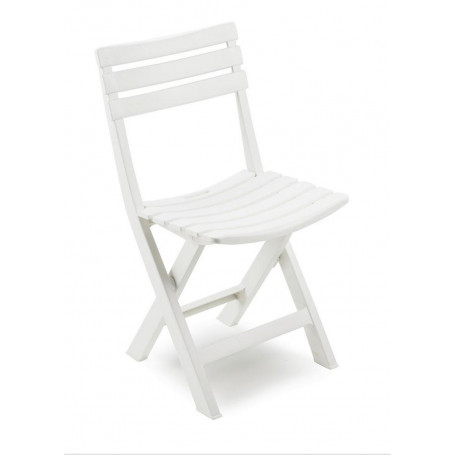 SEDIA BIRKI PIEGHEVOLE PER INTERNI ED ESTERNI COLORE BIANCO - MD WebStore