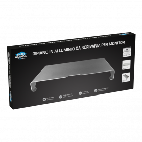 RIPIANO IN ALLUMINIO PER MONITOR DA SCRIVANIA - MD WebStore