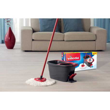Vileda Easy Wring/Clean Turbo – Set Mocio Con Secchio A Pedale E Scopa In Microfibra - 2