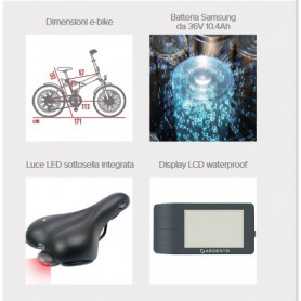ARGENTO ARBI210026 BICI ELETTRICA MINIMAX + GOLD - MD WebStore