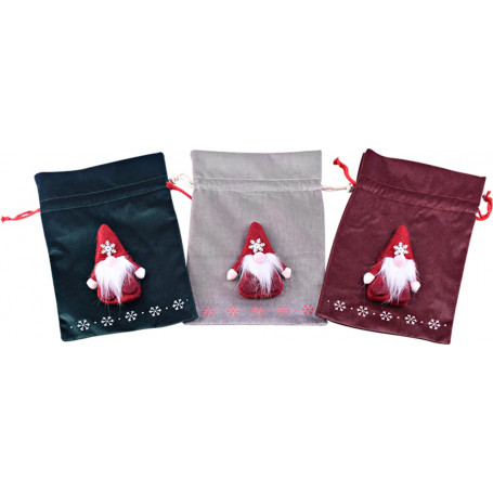 SACCO BABBO NATALE EFFETTO VELLUTO - MD WebStore
