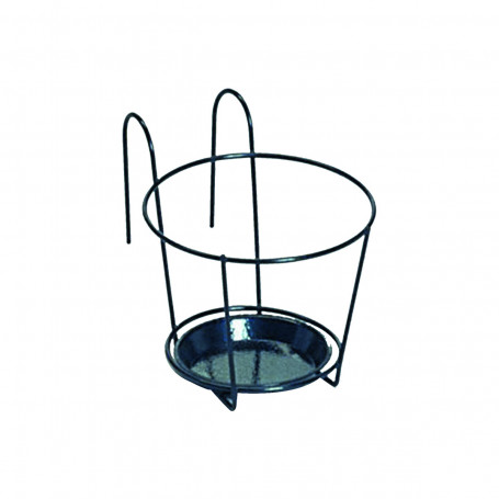 PORTAVASO CON SOTTOVASO NERO 15CM - MD WebStore
