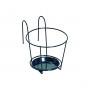 PORTAVASO CON SOTTOVASO NERO 15CM - MD WebStore