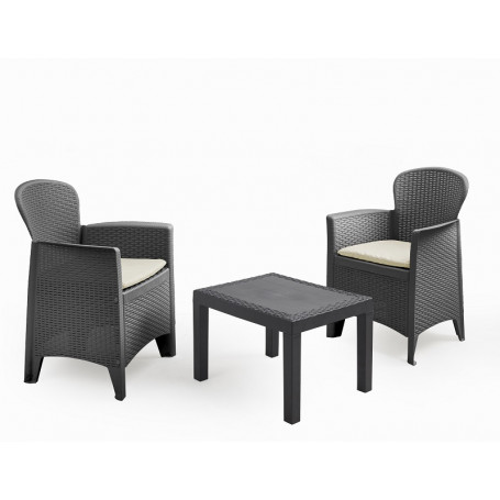 PROGARDEN SET SALOTTINO AKITA ANTRACITE - MD WebStore