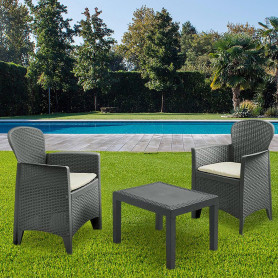 PROGARDEN SET SALOTTINO AKITA ANTRACITE - MD WebStore
