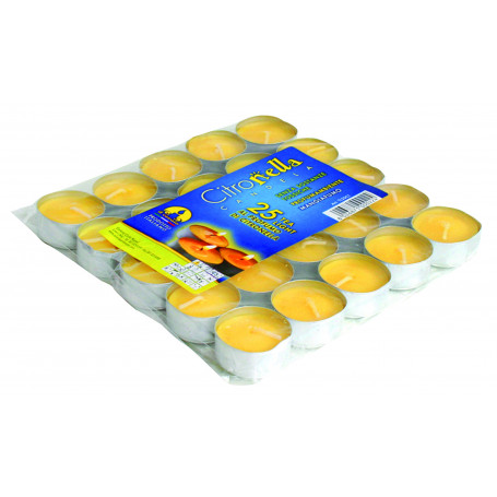 T-LIGHT CANDELE ALLA CITRONELLA 25PZ - MD WebStore