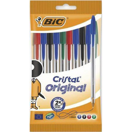 BIC PENNE CRISTAL 10 PEZZI - MD WebStore